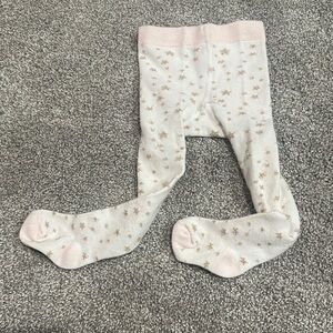 Mud Pie‎ white and pink star legging tights 6-9 months